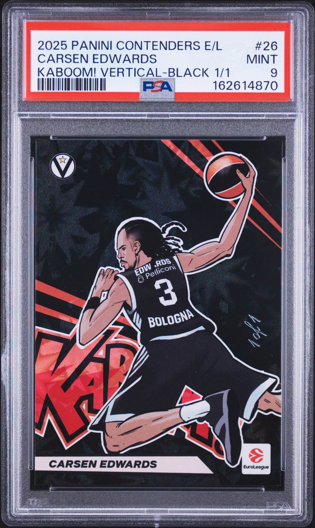 Carsen Edwards Kaboom! Vertical-Black 1/1 #26